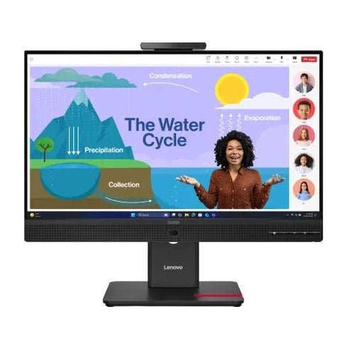 Lenovo ThinkVision T24D-4v 23.8-inch FHD USB-C Docking Video Conferencing Monitor