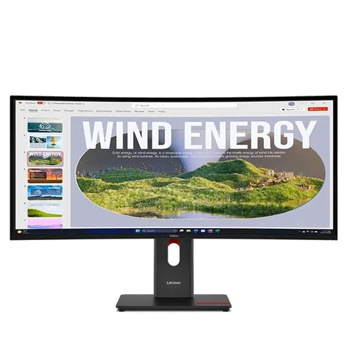 Lenovo ThinkVision T34WD-40 34-inch Curved UWQHD USB-C Docking Monitor